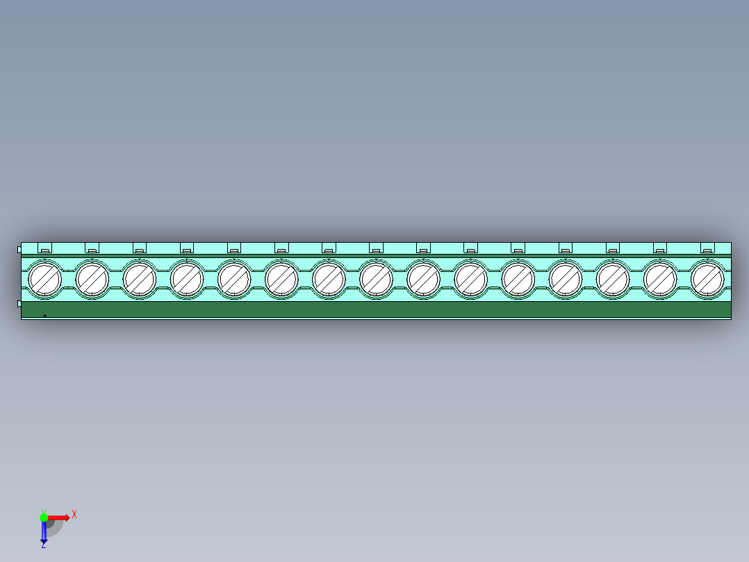 DEGSON DG636 系列 6.357.629.52mm 接线端子-DG636-7.62-15P-14-00AH俯视图