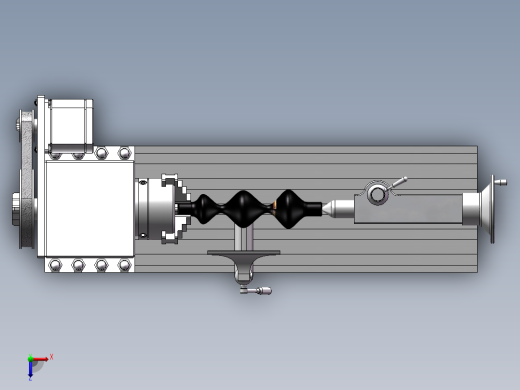 小型木工车床模型3D图纸 Solidworks设计俯视缩略图