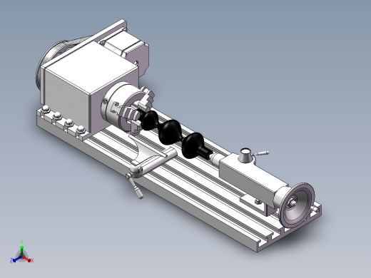 小型木工车床模型3D图纸 Solidworks设计正等轴测缩略图