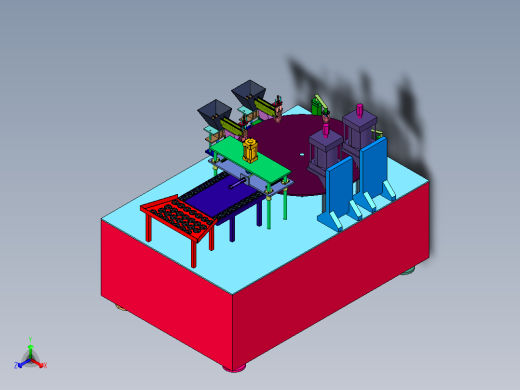 端盖销钉压铆压装机正等轴测缩略图