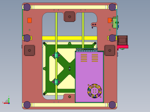 开放式连续碳纤维3d打印机后视缩略图