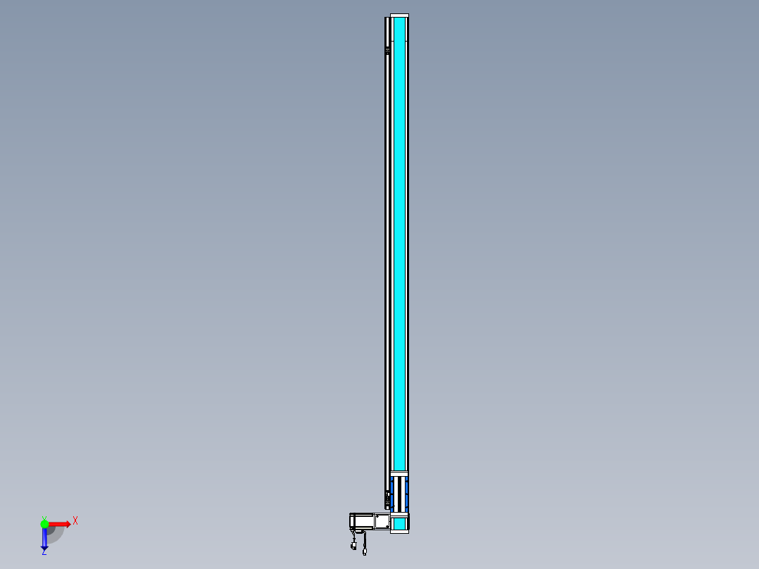 威洛博LB.GB同步带传动--欧规系列LB6A-L130-S1550-BR俯视图