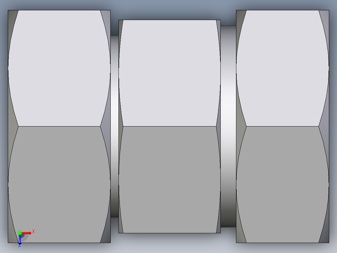 卡套式工业通用硬管接头EO_Distance_piece_adapter_DA42LCF俯视图