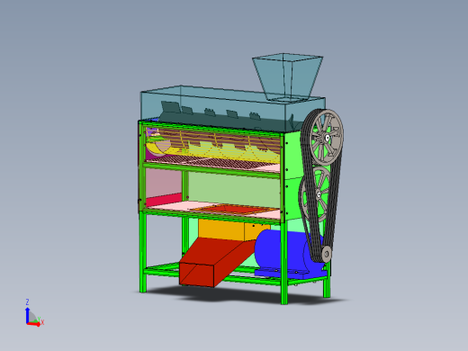 玉米脱粒机三维图及动画仿真