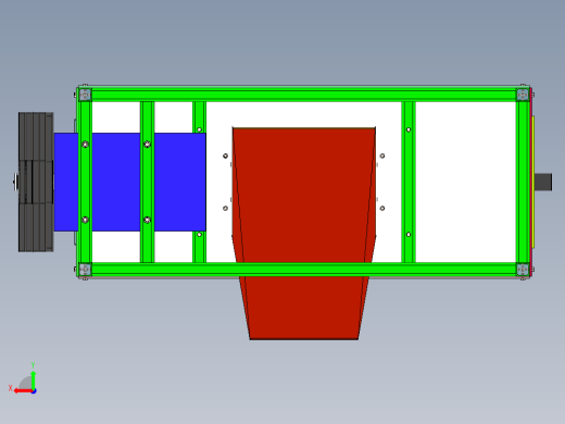 玉米脱粒机三维图及动画仿真后视缩略图