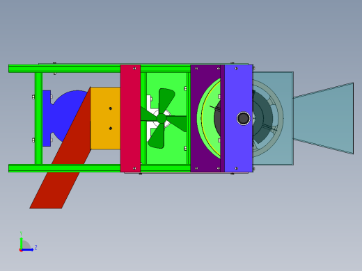 玉米脱粒机三维图及动画仿真左视缩略图