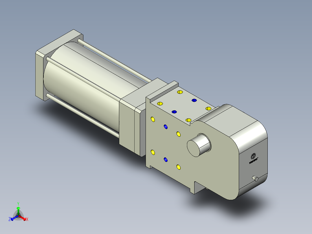 德克斯TUNKERS气缸数模KS_125_2_A00_T12_105GRAD主视图