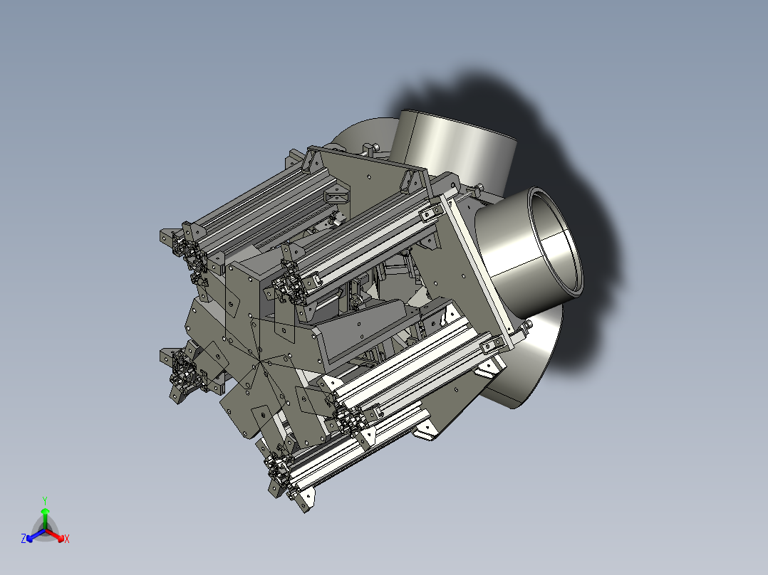 超强喇叭扩音器正等轴测图