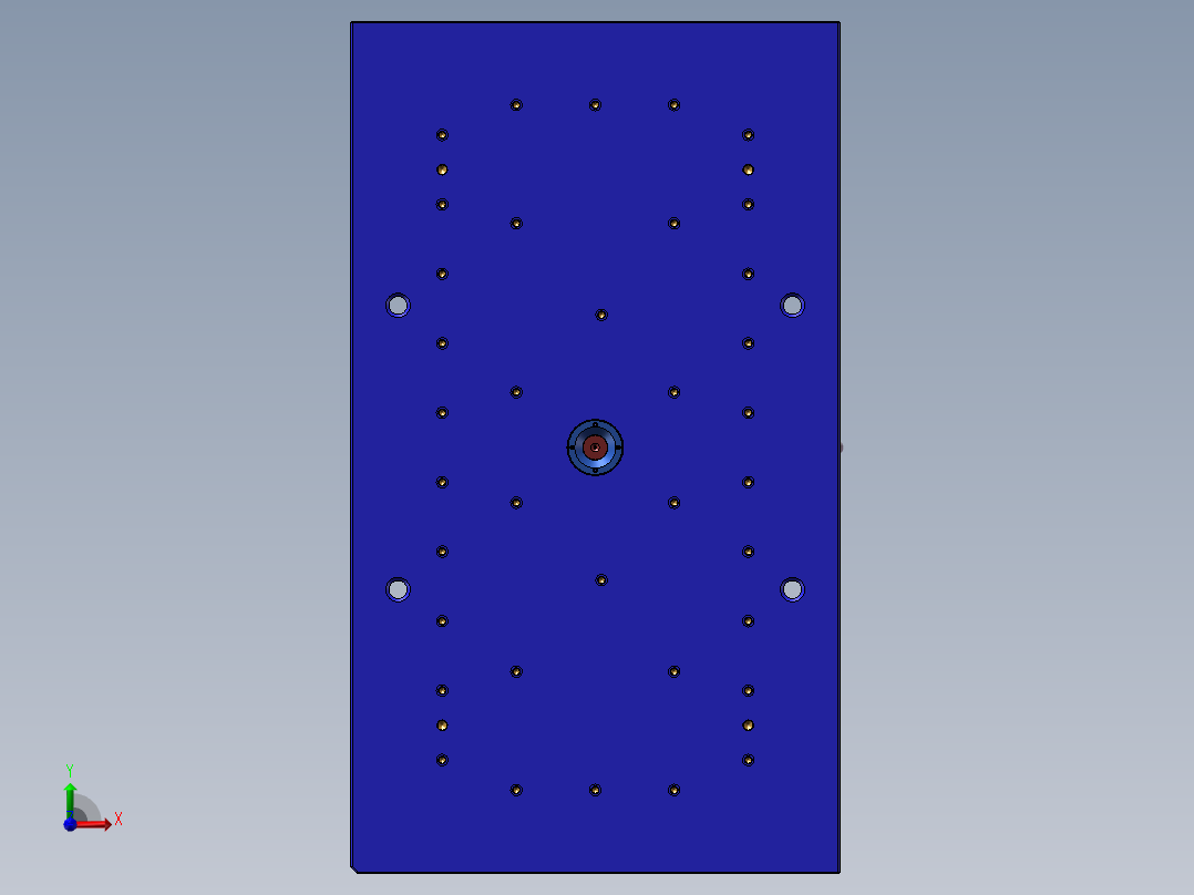 汽车保险杠模具设计前视图