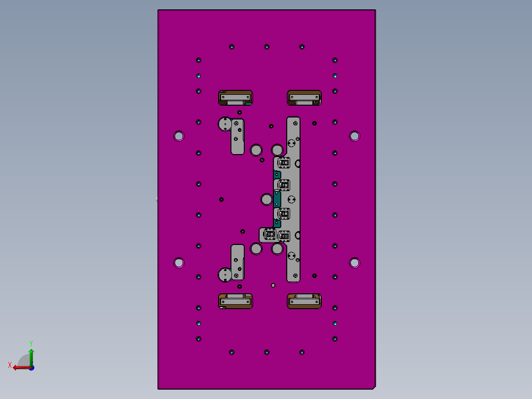 汽车保险杠模具设计后视图