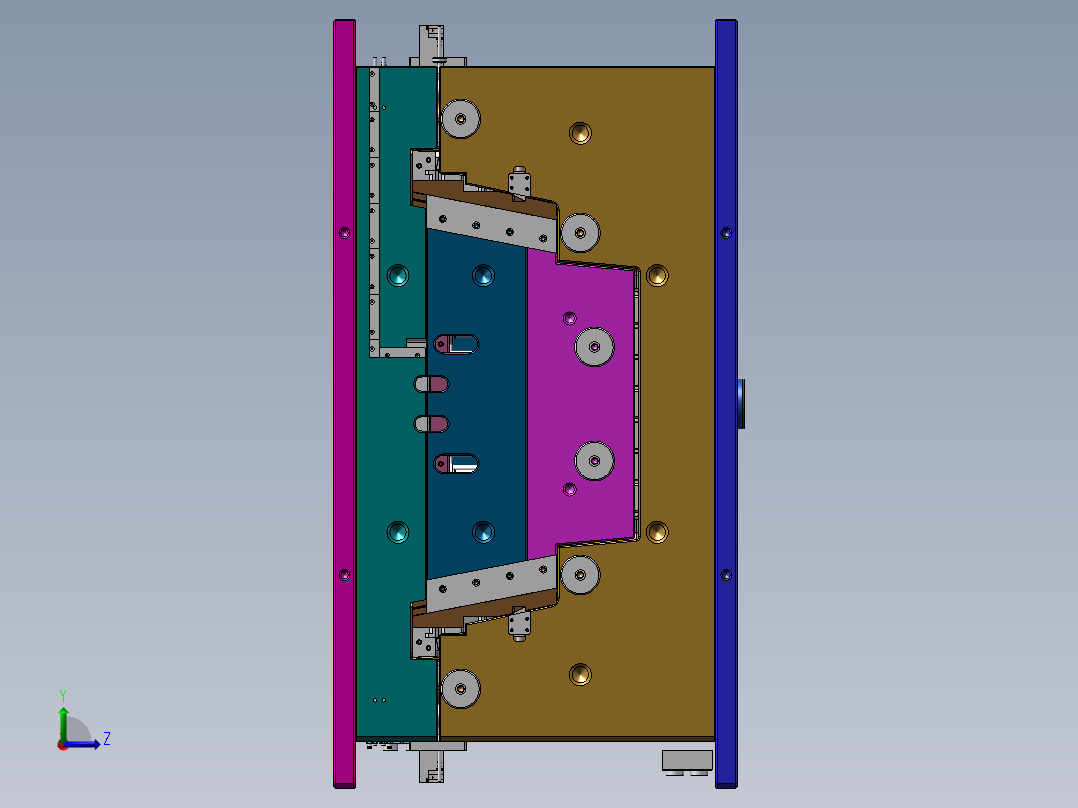 汽车保险杠模具设计左视图