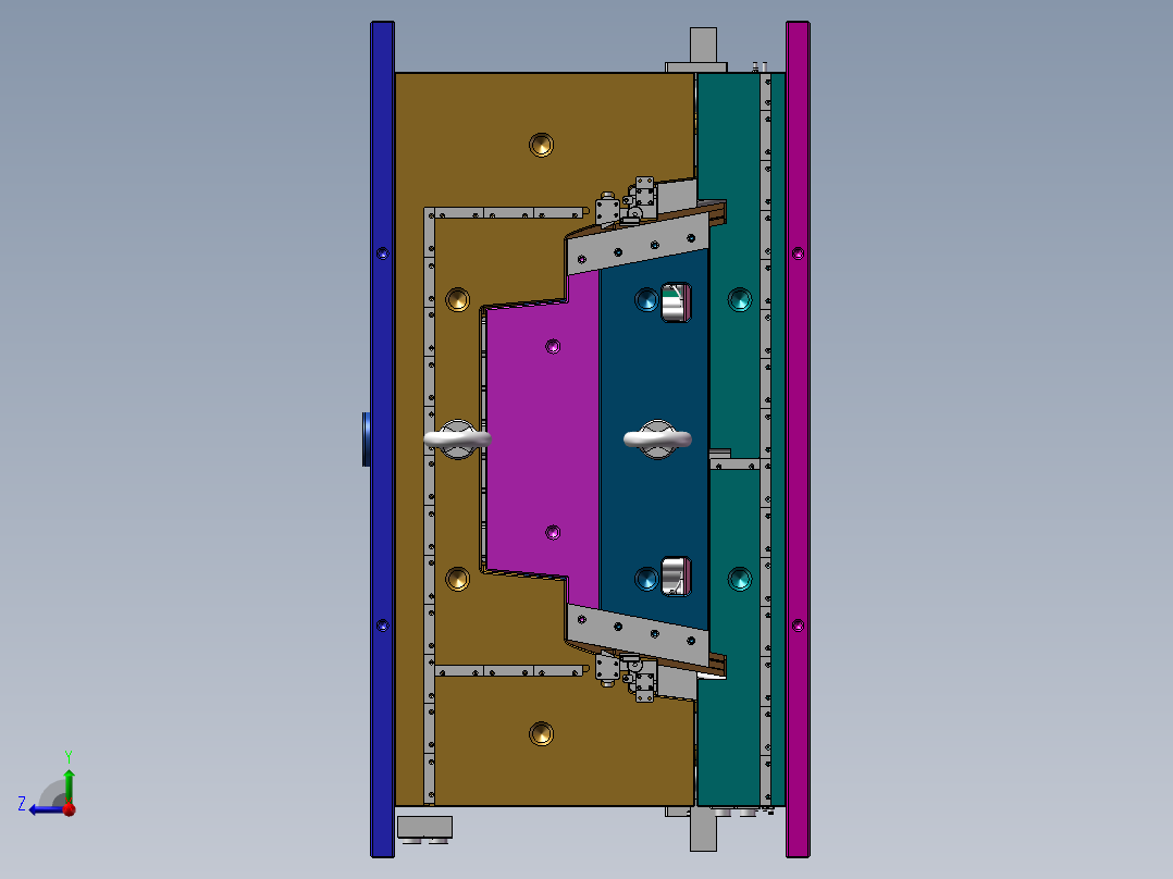汽车保险杠模具设计右视图