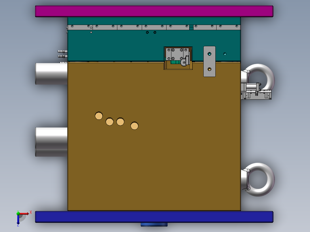 汽车保险杠模具设计俯视图
