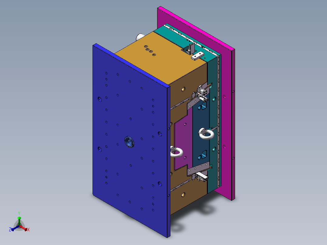 汽车保险杠模具设计正等轴测图