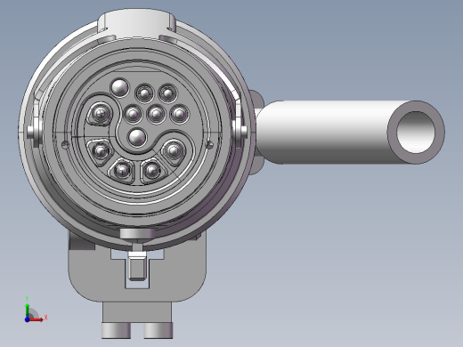 通用自动打螺丝机构3D模型前视缩略图