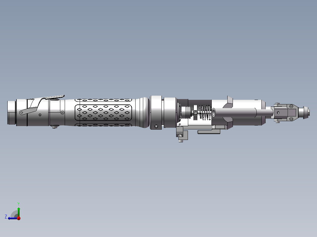 通用自动打螺丝机构3D模型右视图
