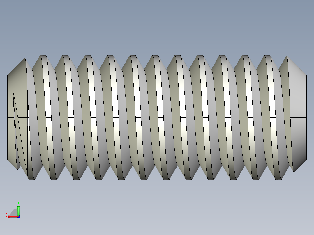 DIN 913-ISO 4026 固定螺钉-M2.5 L=6.STEP后视图
