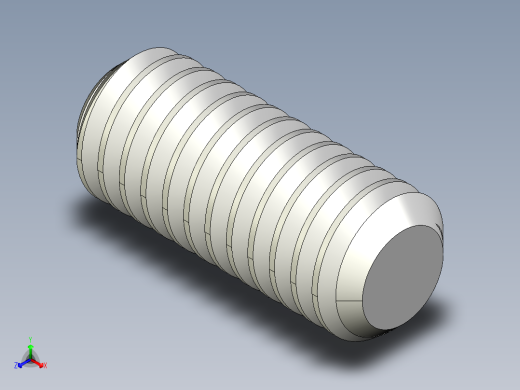 DIN 913-ISO 4026 固定螺钉-M2.5 L=6.STEP正等轴测缩略图