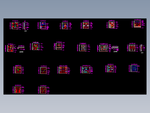 电视背景墙.玄观.书柜详图