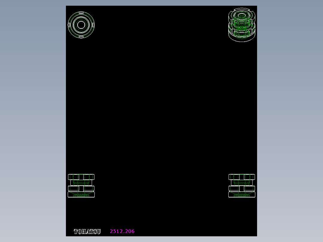 高度調整座(C)2512-2D多系列多零件图纸模型