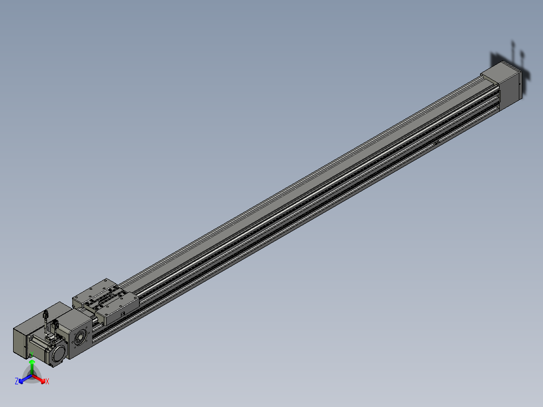 威洛博直线电机模组EB8-L100-S1550-BR-P75-MS3正等轴测图