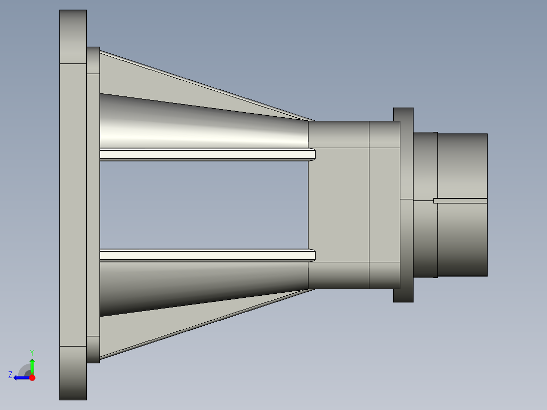 方形多轴器壳体右视图