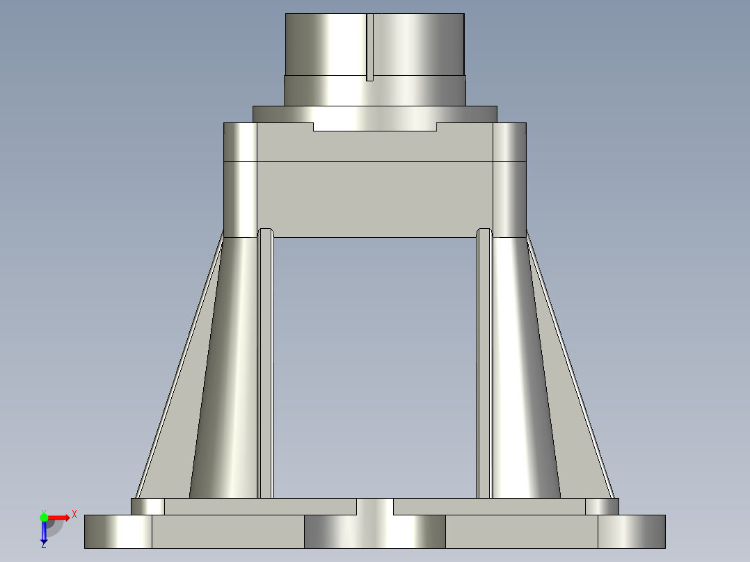 方形多轴器壳体俯视图