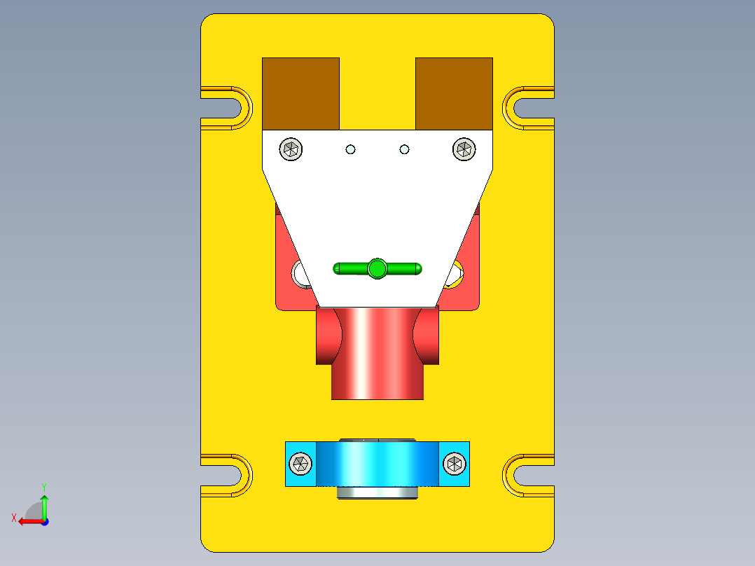 支架铣底面夹具 (2)后视图