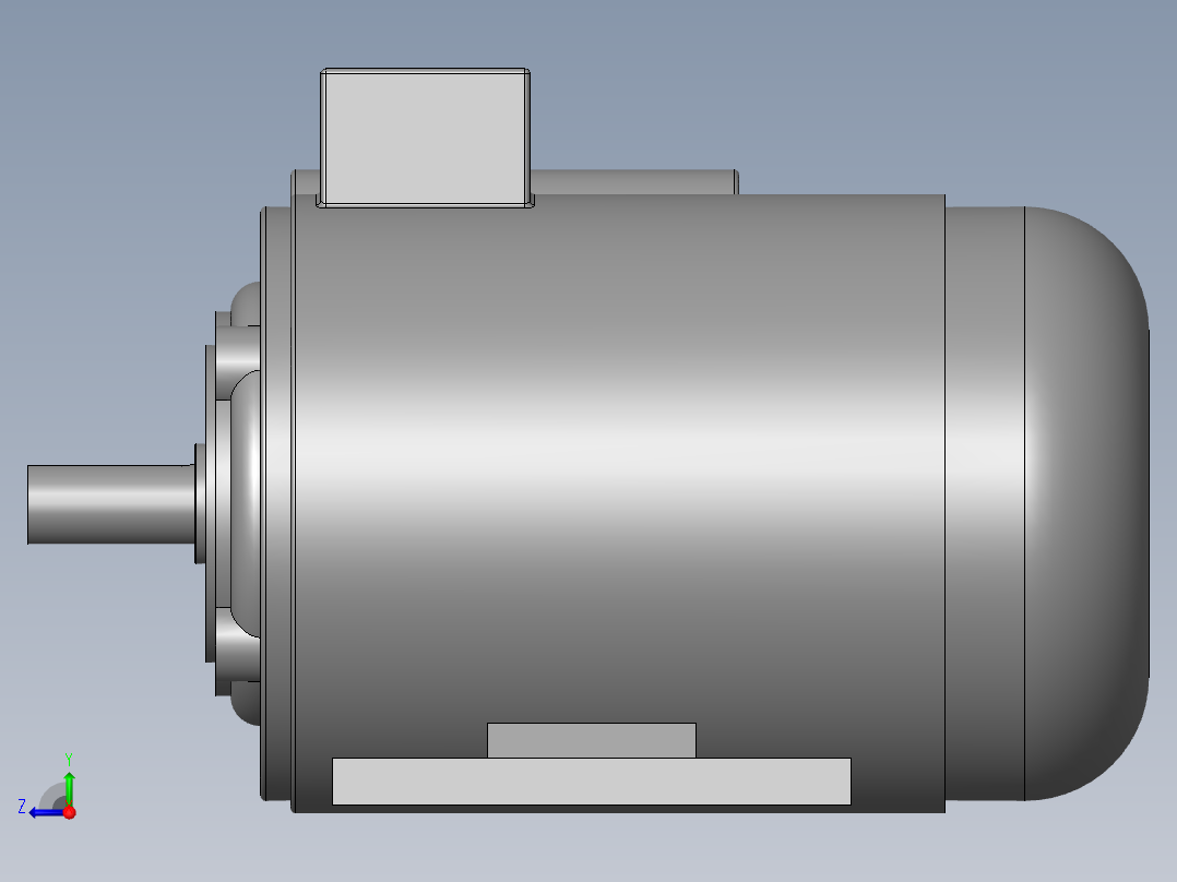 异步电机DJ_YS系列(IP44)_IMB34型_YS-90L-6右视图