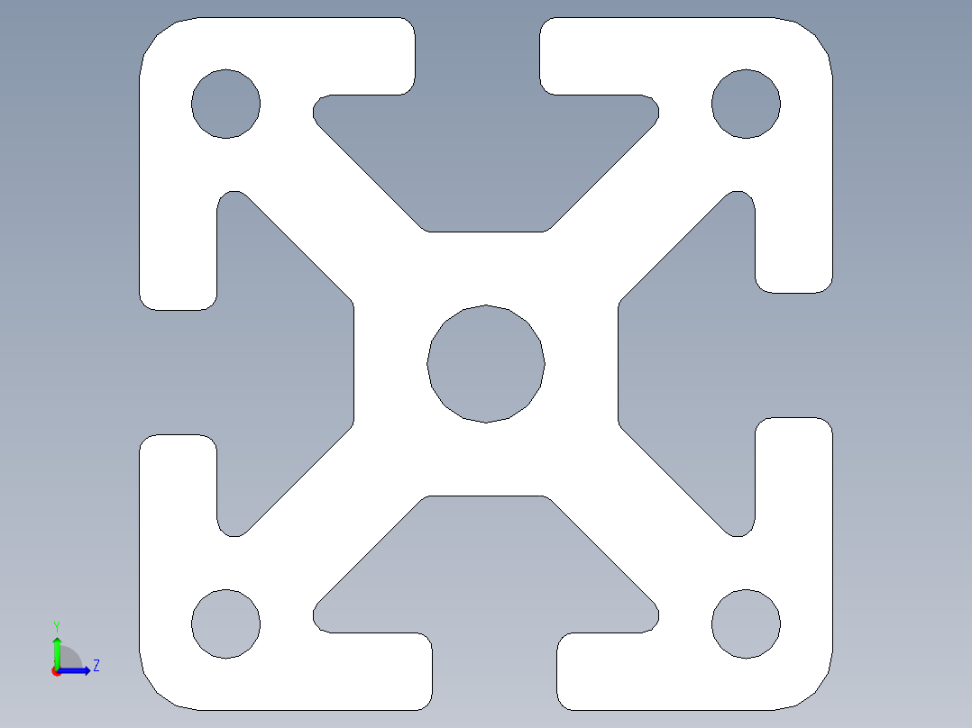 铝型材40x40左视图