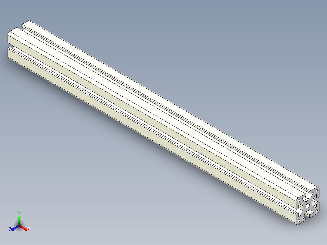 铝型材40x40正等轴测图