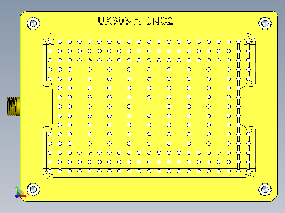 UX305-A-笔记本CNC工装夹具三维模型CNC2前视图