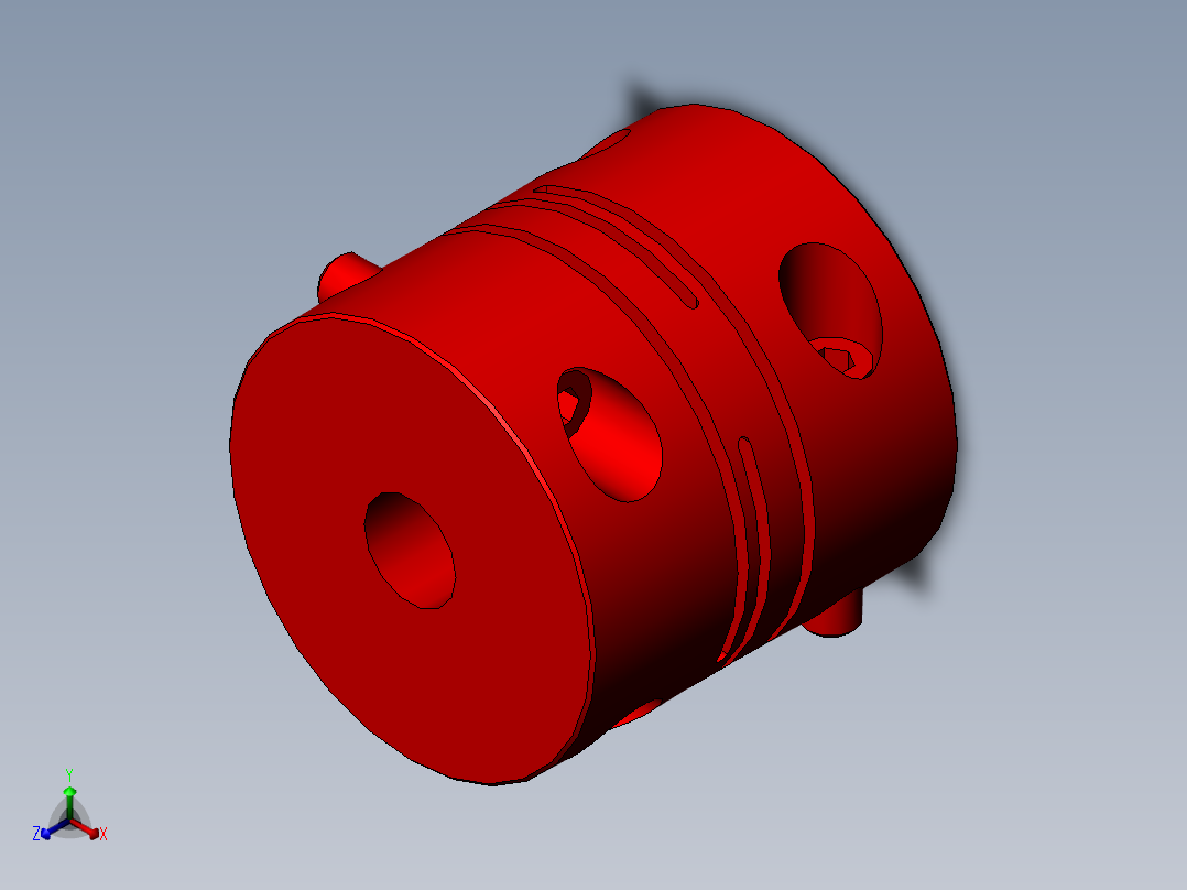 联轴器DBH01-D32-d8-e8正等轴测图