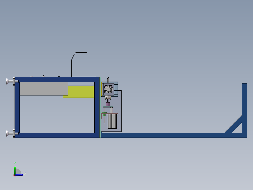 角度冲切机sw18可编辑左视图