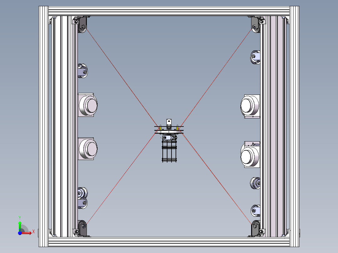 绳驱机器人sw22可编辑前视图