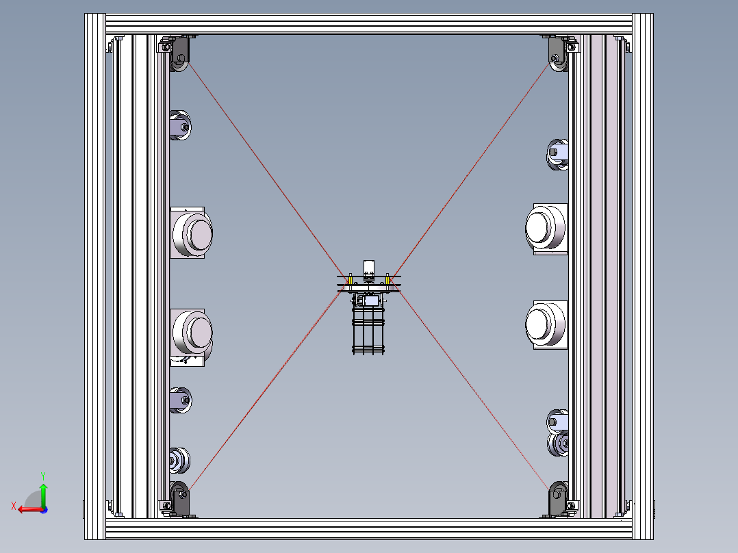 绳驱机器人sw22可编辑后视图