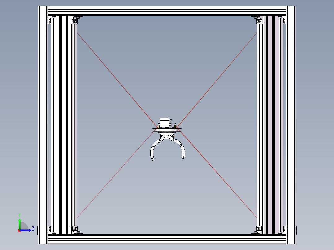 绳驱机器人sw22可编辑左视图