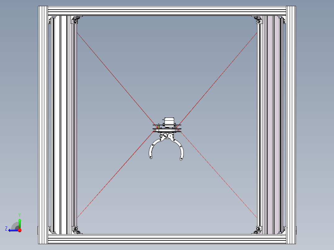 绳驱机器人sw22可编辑右视图