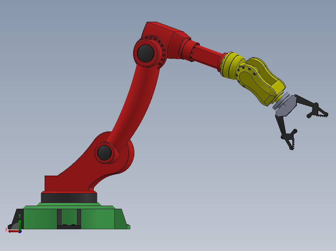4自由度机械臂后视图