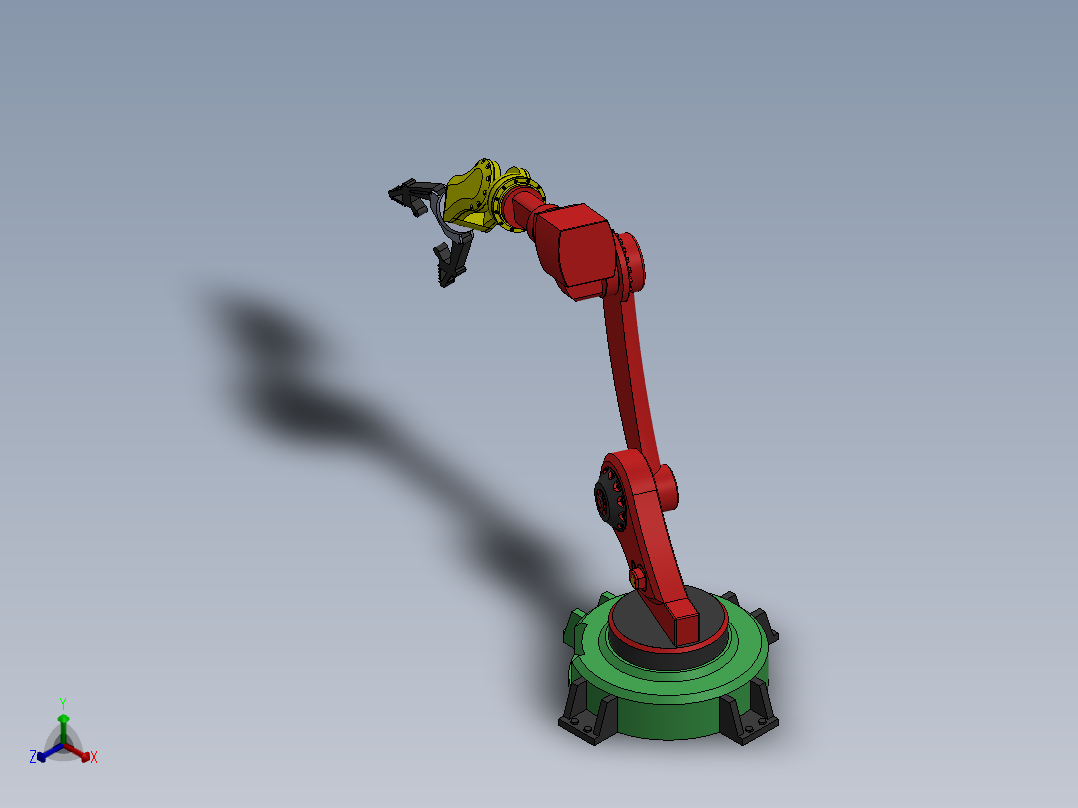 4自由度机械臂正等轴测图