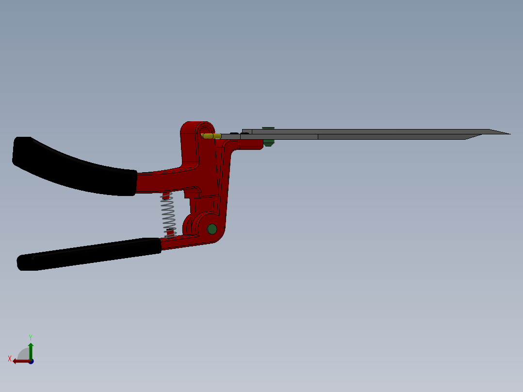 园林剪刀后视图