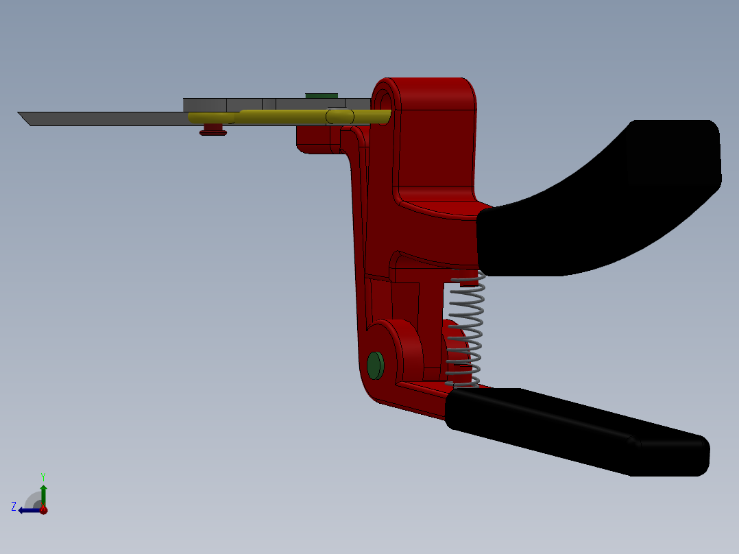 园林剪刀右视图