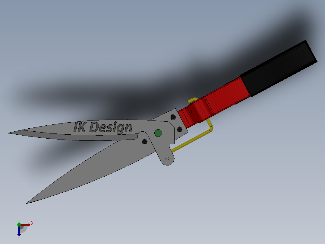 园林剪刀俯视图