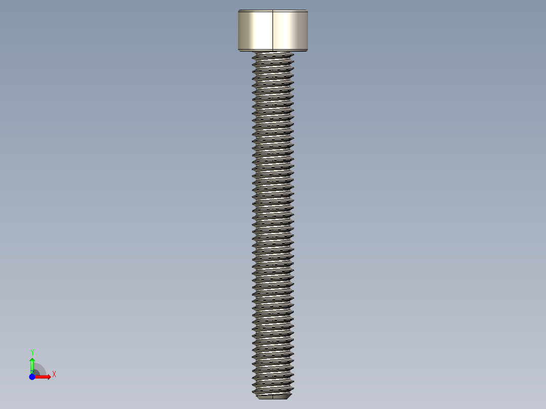 Screw_DIN_912_M6x50F_A2.STEP公制内六角螺钉前视图