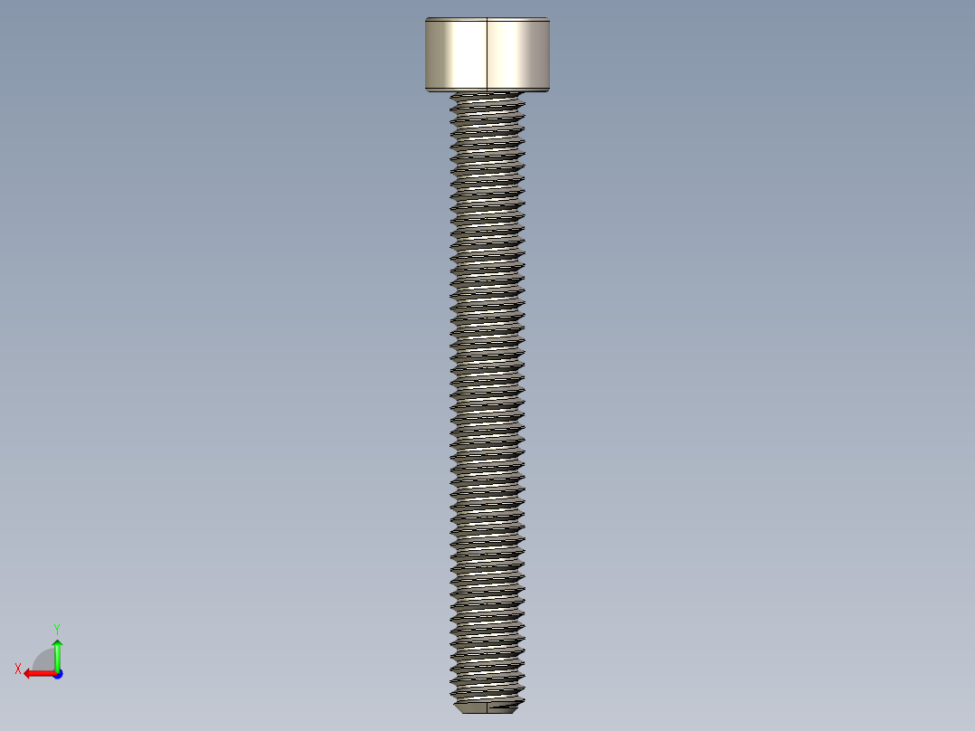 Screw_DIN_912_M6x50F_A2.STEP公制内六角螺钉后视图
