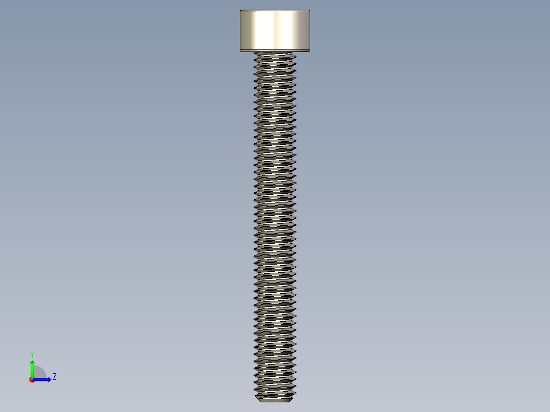 Screw_DIN_912_M6x50F_A2.STEP公制内六角螺钉左视图