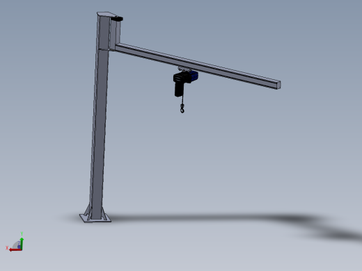 旋臂起重机系统，带链式葫芦，起重可达 125 公斤