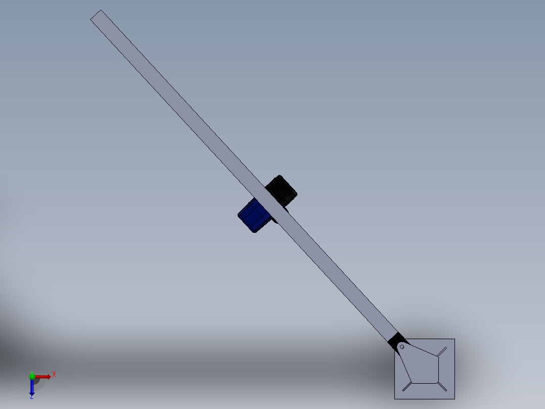旋臂起重机系统，带链式葫芦，起重可达 125 公斤俯视图