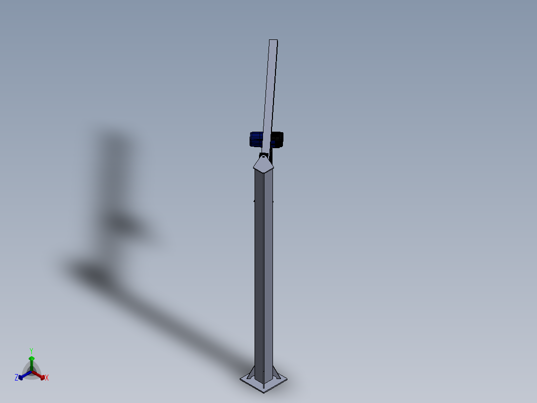 旋臂起重机系统，带链式葫芦，起重可达 125 公斤正等轴测图