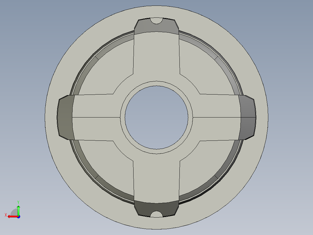 43一体式固定脚座后视图